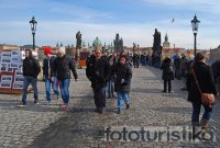 Tourists on the Charles Bridge