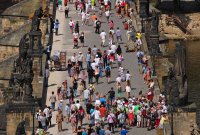 Tourists on the Charles Bridge