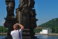 Statues and sculptures on the Charles Bridge