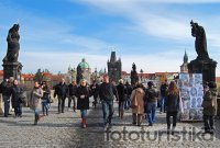 Tourists on the Charles Bridge