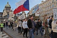 Demonstration in Prague